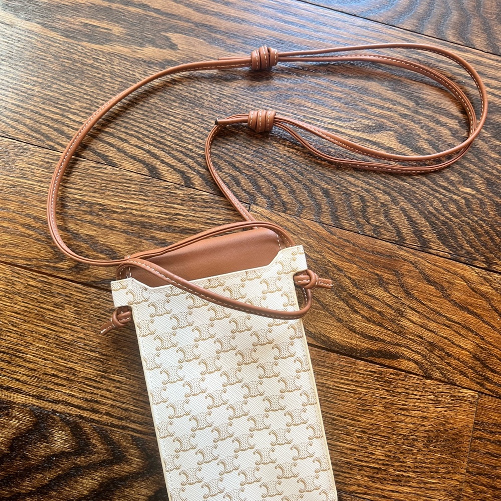Celine Tan and Beige Crossbody Bag - Picture 2 of 4